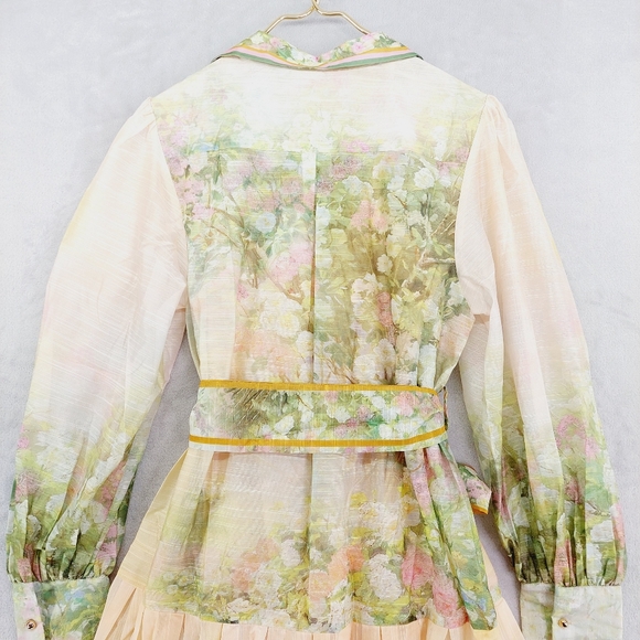 New LATISTE Long Sleeve Blush Flower Print Maxi Dress P2947 - Picture 8 of 13